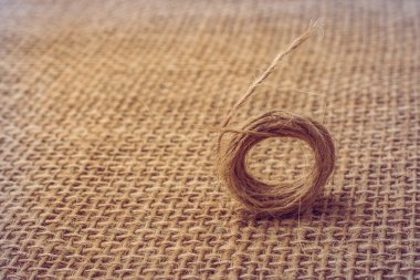 Kahverengi renkli keten iplik kağıdı arkaplanı