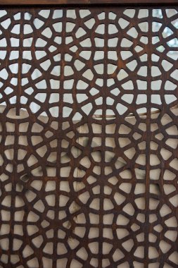 Tahtada geometrik desenli Osmanlı Türk sanatı