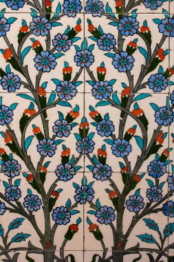 Osmanlı el yapımı çiçek desenli Türk fayansları
