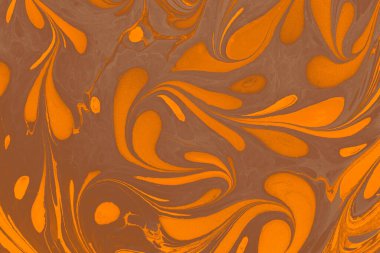 Ebru 'nun soyut kapak resmi. Çiçek Ebru mermer desen arka plan tasarımı.