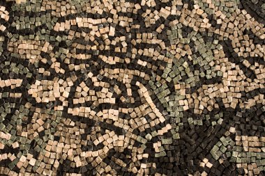 Renkli mozaikle yapılan farklı mozaik dokular