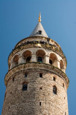 İstanbul 'da antik çağlardan kalma Galata Kulesi manzarası