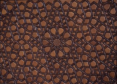 Tahtada geometrik desenli Osmanlı Türk sanatı