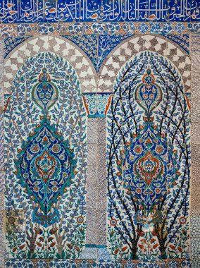 Osmanlı el yapımı çiçek desenli Türk fayansları