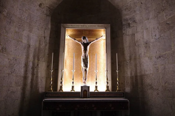 Ascoli Piceno Marche Det Dyrebare Krusifikset Til Katedralen Emidio – stockfoto
