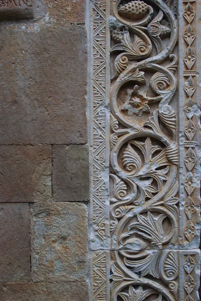 stock image Capestrano - Abruzzo - Abbey of San Pietro ad Oratorium - Details of the facade and portals