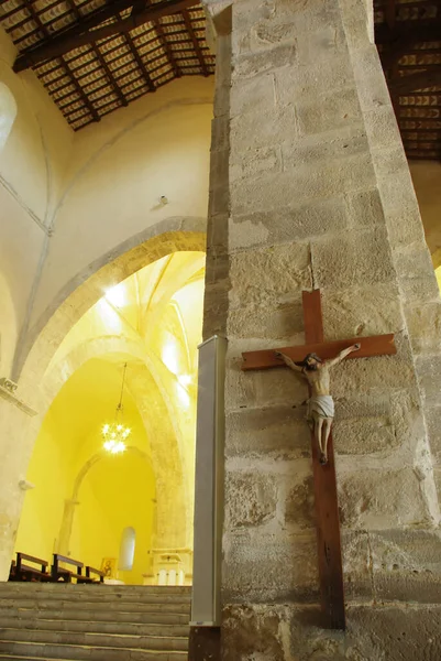 Fossacesia Abruzzo Středověký Kostel San Giovanni Venere Interiér Kostela — Stock fotografie