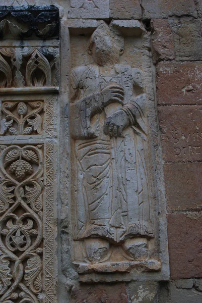 Capestrano Abruzzo Abbey San Pietro Oratorium Details Facade Portals — стокове фото
