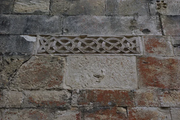 Capestrano Abruzzo Abbey San Pietro Oratorium Detaljer Fasaden Och Portaler — Stockfoto