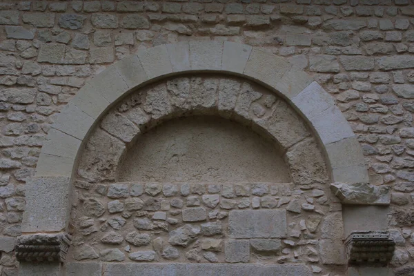 Capestrano Abruzzo Abbey San Pietro Oratorium Detail Lunette Second Portal — 스톡 사진