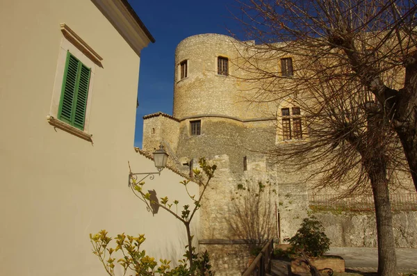 Piccolomini Kastély Capestrano Abruzzo Olaszország — Stock Fotó
