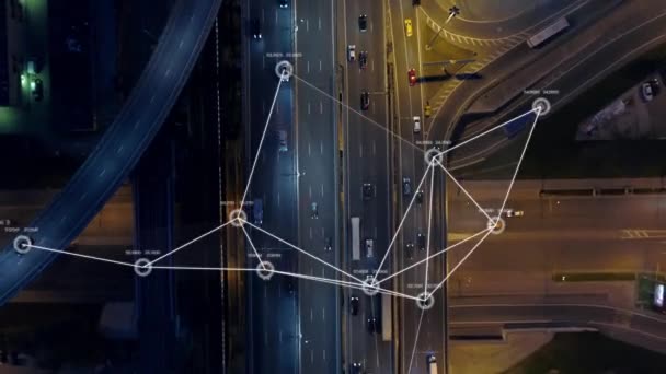 Sledovací Transport Inteligentní Technologie Inovační Koncept — Stock video