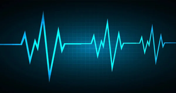 Cardiogram Heart Rate Wave Heartbeat Laser Line Graphic Background Hospitals — Stock Photo, Image