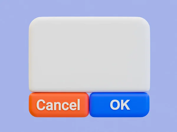Minimal Blank Dialog Box Pop Alert Message Copy Space Illustration — Stock Fotó