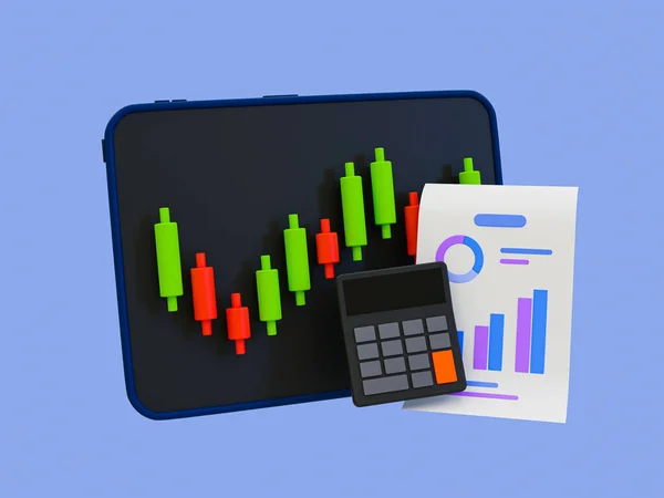 Minimal Trading Charts Stock Market Forecasting Stock Market Analysis Stock — Stockfoto