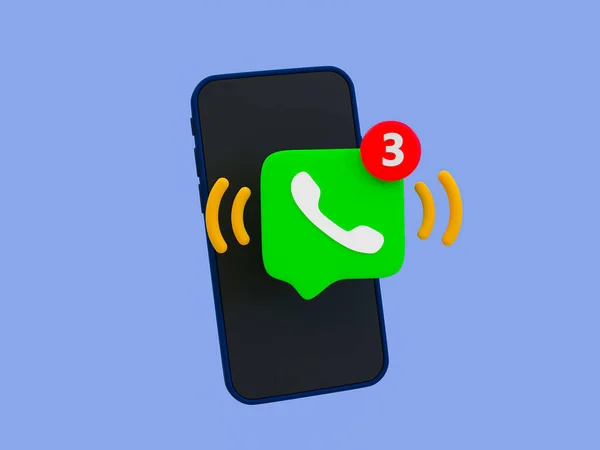 Minimal Phone Ringing Icon Incoming Call Notification Call Center Service — Foto Stock