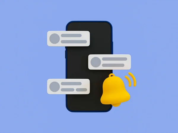 Minimal Meddela Olästa Meddelanden Meddelande Chatt Sociala Medier Smartphone Med — Stockfoto
