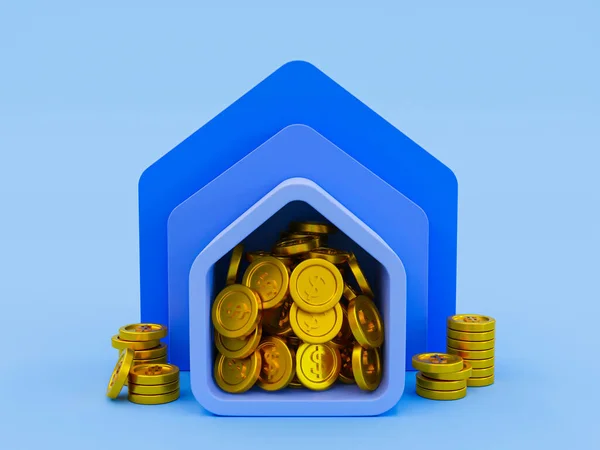 Minimal Money Saving Concept Depositing Money Collecting Money Retirement Investment — Stockfoto