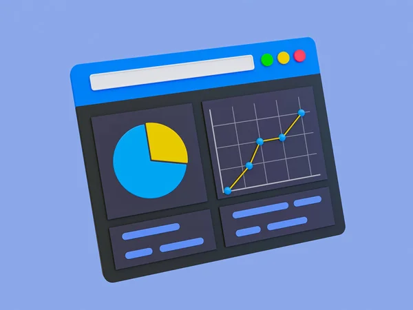 Minimale Marketing Strategie Konzept Unternehmensanalyse Marketing Datenanalyse Browser Mit Statistikdaten — Stockfoto