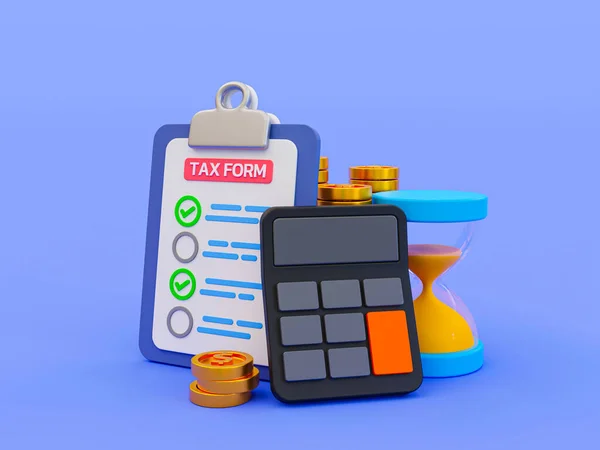 Minimal Tax Management Concept Home Expense Management Concept Tax Clipboard — Foto de Stock