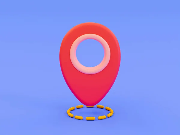 Minimal Location Pin Icon Marking Position Trip Destination Illustration — Stock Photo, Image