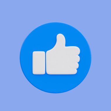 3D en küçük onay simgesi. İkon gibi. Kırpma yolu ile sosyal medya imzası. 3d illüstrasyon.