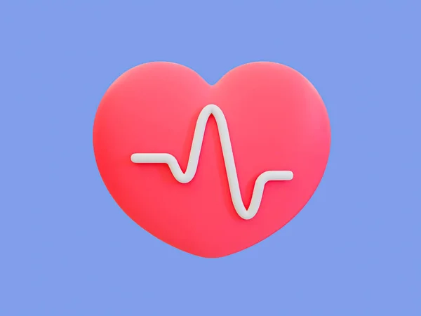 Minimal Health Care Concept Annual Health Check Concept Heart Heart — Stock Photo, Image