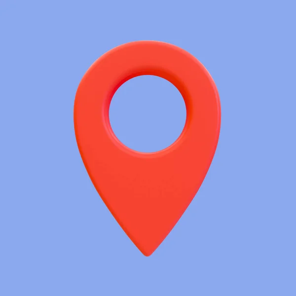 Minimal Location Pin Icon Marking Position Trip Destination Clipping Path — Stock Photo, Image