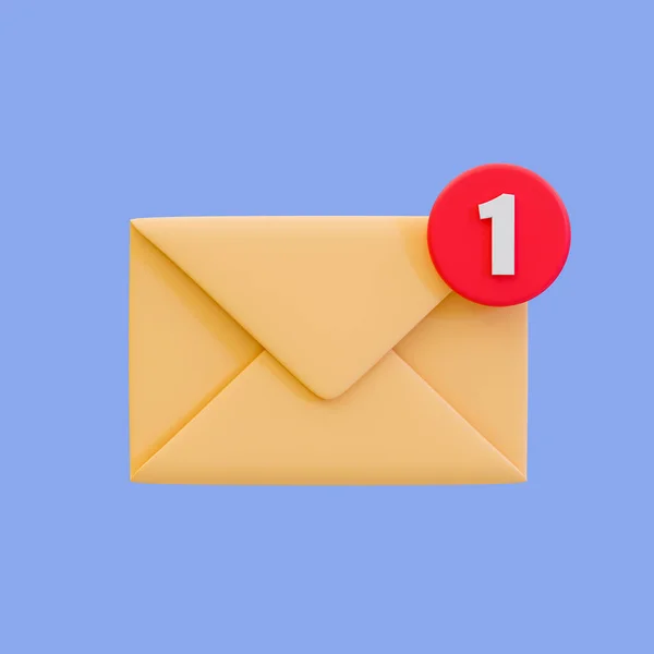 Minimal Unread Messages Reminder Letter Notification Envelope Unread Messages Notification — Stock Photo, Image