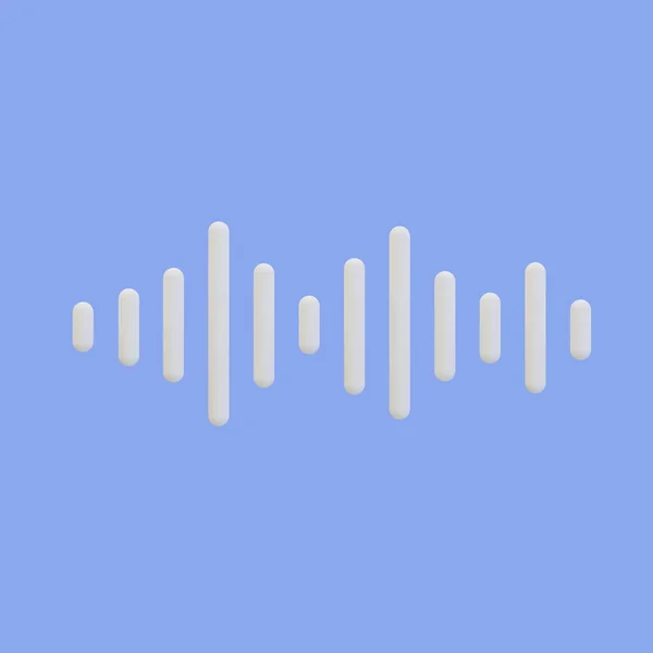 Minimale Schallwelle Audio Pegelstände Equalizerwelle Mit Clipping Pfad Illustration — Stockfoto