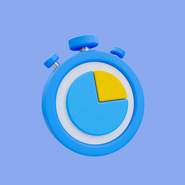 Minimal Time Management Concept Schedule Organization Stopwatch Pie Chart Clipping — Stock Photo, Image