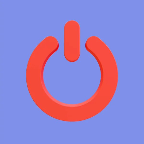 Значок Shutdown Power Icon Иконка Поворота Контуром Обрезки Иллюстрация — стоковое фото
