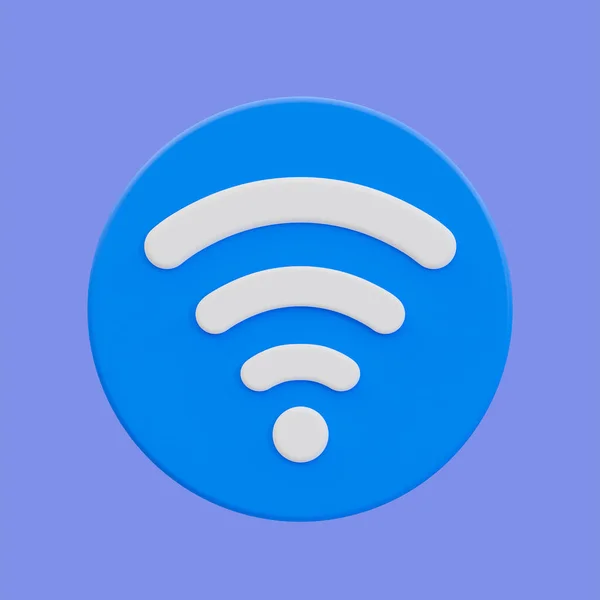 3d Wi-Fi signal icon. Internet tethering. router signal with clipping path. 3d rendering illustration.