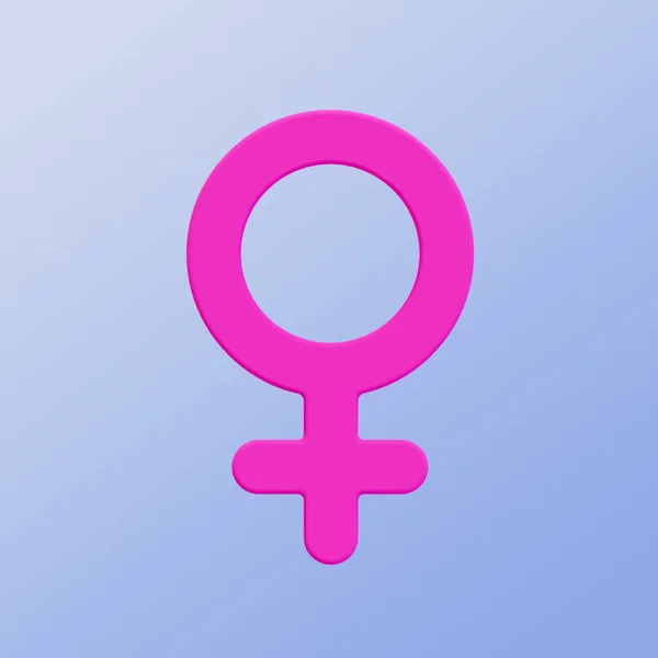 Minimální Ženské Genderové Symboly Oříznutou Dráhou Ilustrace — Stock fotografie