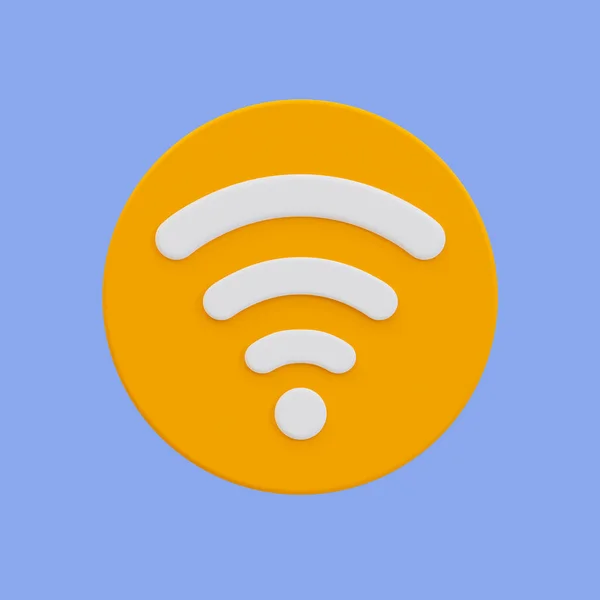 3d Wi-Fi signal icon. Internet tethering. router signal with clipping path. 3d rendering illustration.