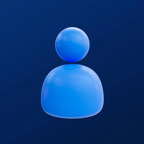 Minimale Person Symbol Mitarbeiter Symbol Avatar Symbol Mit Clipping Pfad — Stockfoto