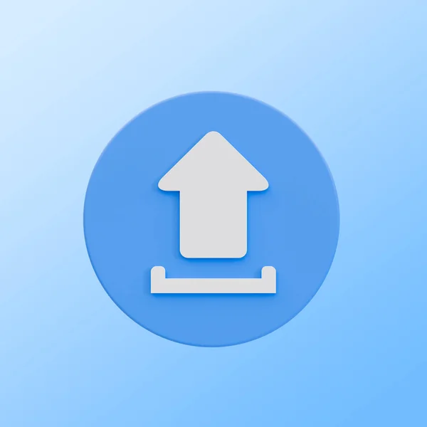 Minimale Datei Dokument Hochladen Cloud Computing Konzept Icon Mit Clipping — Stockfoto