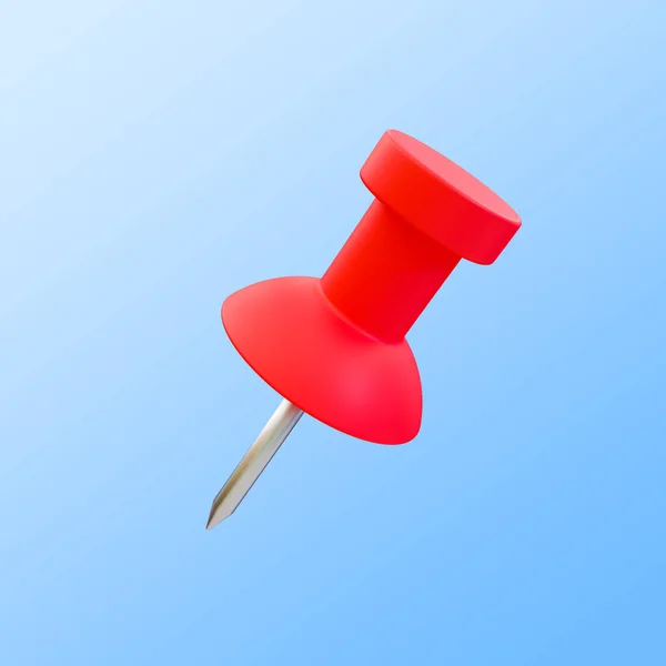 Minimales Rotes Pin Symbol Markierung Einer Position Mit Schnittpfad Illustration — Stockfoto