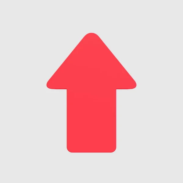 Minimale Rode Pijl Met Clipping Pad Illustratie — Stockfoto