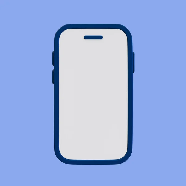 Mockup Smartphone Minimale Telefono Cellulare Schermo Bianco Modello Cellulare Schermo — Foto Stock