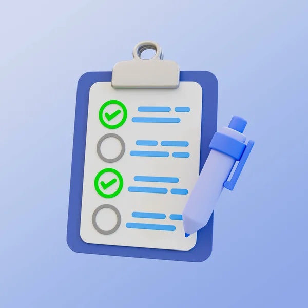 Minimale List Doelstelling Realisatie Concept Checklist Herinnering Klembord Met Checklist — Stockfoto