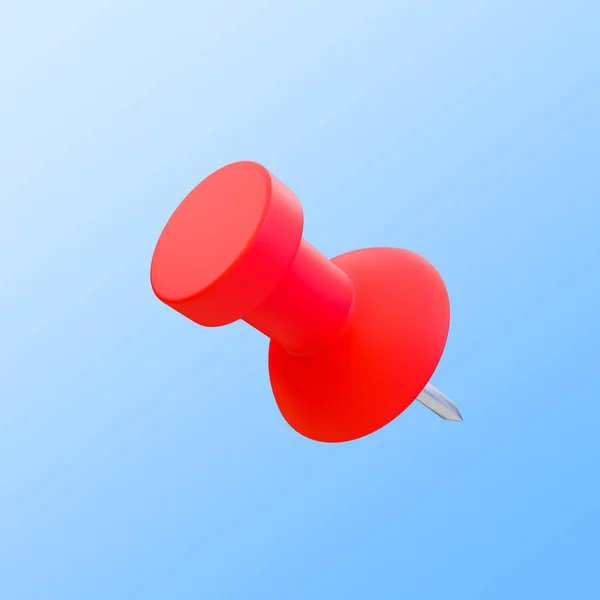 Мінімальна Червона Піктограма Штифта Позначення Позиції Відсічним Контуром Ілюстрація — стокове фото