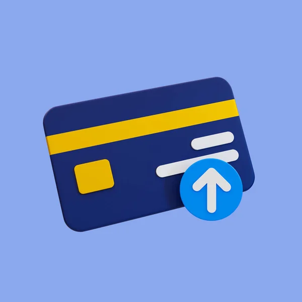 Mínimo Carregar Informações Cartão Crédito Ícone Transação Cartão Crédito Cartão — Fotografia de Stock