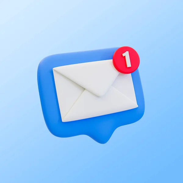 Minimal Unread Messages Reminder Letter Notification Message Box Envelope Notification — Stock Photo, Image