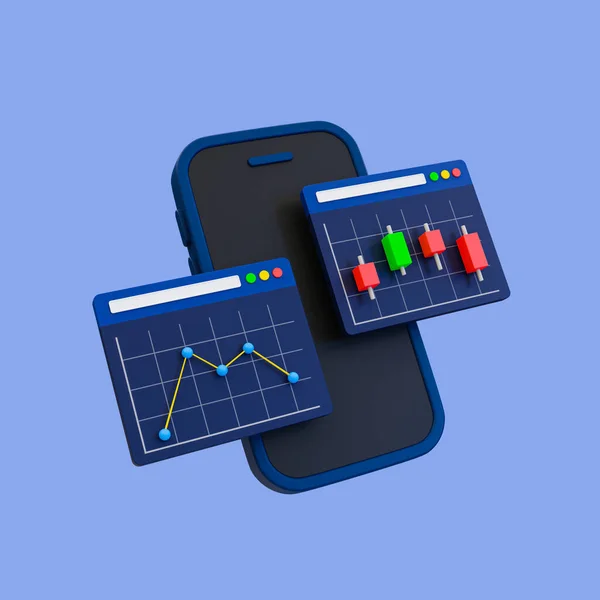 Symbol Für Minimale Datenanalyse Finanziell Runter Aktien Nach Unten Abschreibungskonzept — Stockfoto
