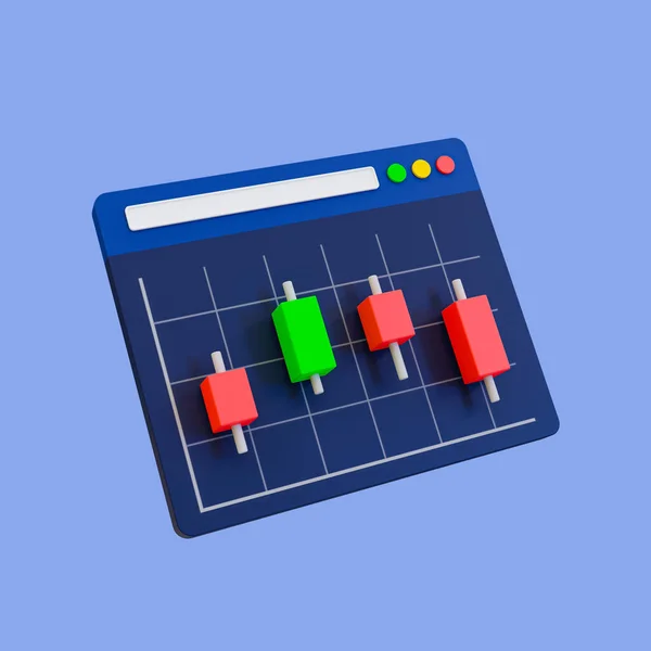 Ícone Análise Dados Mínimos Financeira Para Baixo Stock Para Baixo — Fotografia de Stock