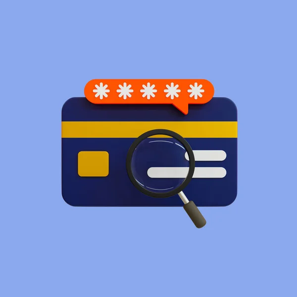 Minimale Oppassen Voor Credit Card Informatie Gestolen Bescherming Van Creditcardgegevens — Stockfoto