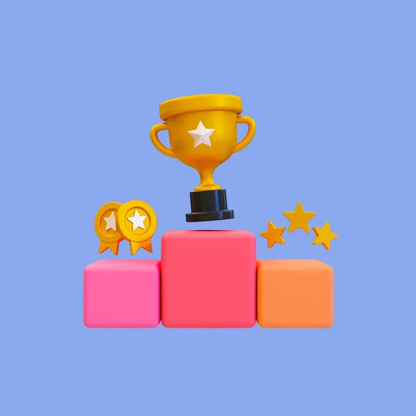 Minimal Goal Achievement Concept Business Goal Way Success Competition Reward — Stock Photo, Image