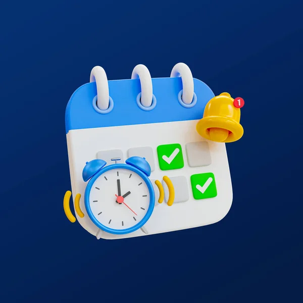 Asgari Zaman Yönetimi Kavramı Program Bildirimi Toplantı Hatırlatması Alarm Saati — Stok fotoğraf