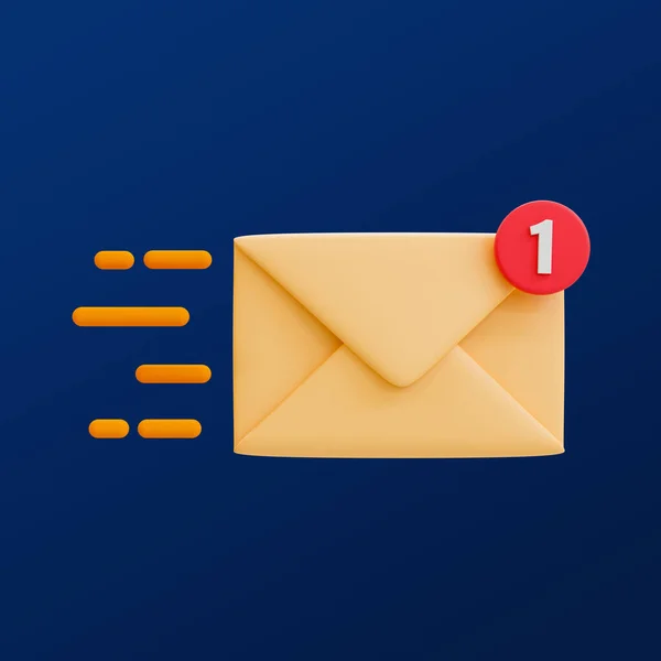 Minimal Online Mail Sending Online Chatting Icon Quick Fast Online — Stock Photo, Image